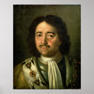 Póster Retrato do czar Pedro I Excelente 1772