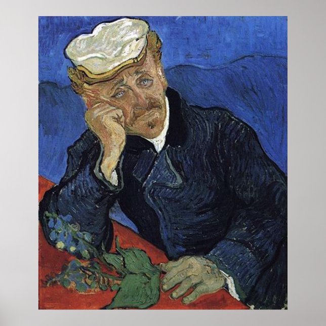 Póster Retrato do Doutor Gachet, Vincent van Gogh (Frente)