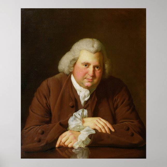 Poster Retrato do Dr. Erasmus Darwin (Frente)