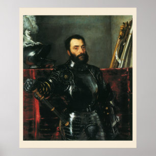 Póster Retrato do Duque de Urbino por Titian