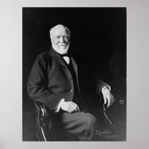 Póster Retrato do filantropo Andrew Carnegie