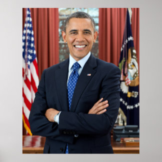 Poster Retrato do Gabinete Oval, Obama Barack Presidente