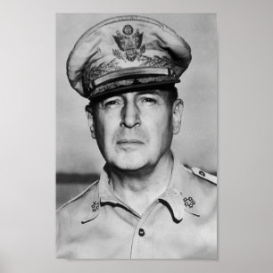 Poster Retrato do general Douglas MacArthur