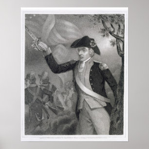 Poster Retrato do General Francis Marion na Batalha de