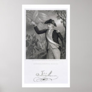 Póster Retrato do General Francis Marion na Batalha de