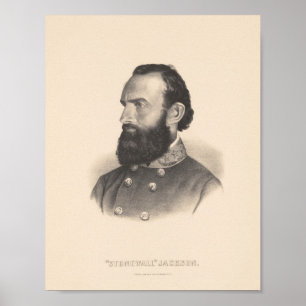 Poster Retrato do general Stonewall Jackson
