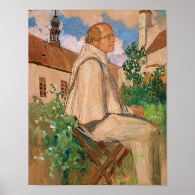 Poster Retrato do geneticista Johann Gregor (Frente)