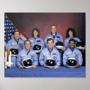 Poster Retrato do grupo do desafiador do vaivém espacial