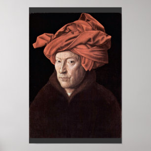 Póster Retrato do homem com o turbante, por Eyck janeiro