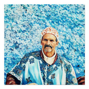 Póster Retrato do Homem no Vestuário Tradicional