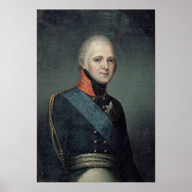 Poster Retrato do Imperador Alexandre I , 1804 (Frente)