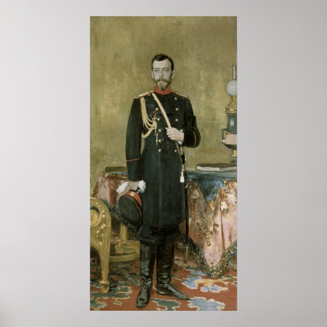 Poster Retrato do Imperador Nicholas II 1895 (Frente)
