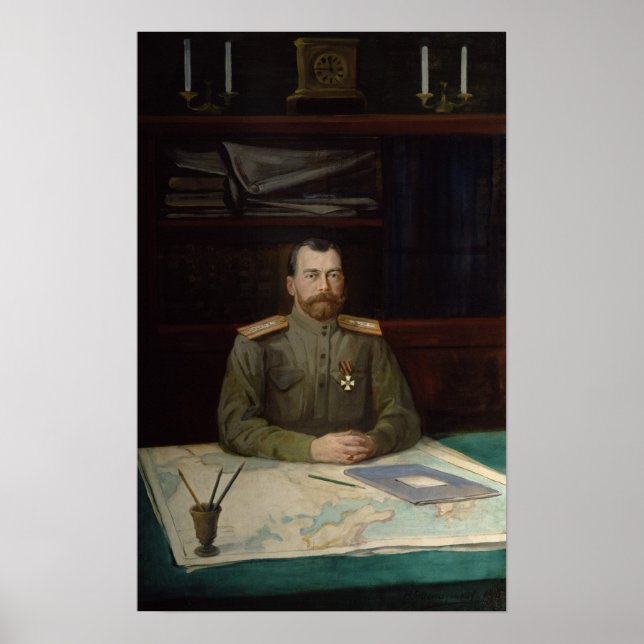 Póster Retrato do Imperador Nicholas II, 1914 (Frente)