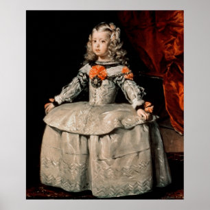 Póster Retrato do Infanta Margarita envelhecida cinco