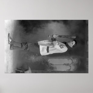 Póster Retrato do jogador de beisebol que guardara o