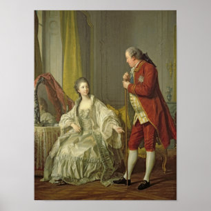 Póster Retrato do marquês de Marigny e seu