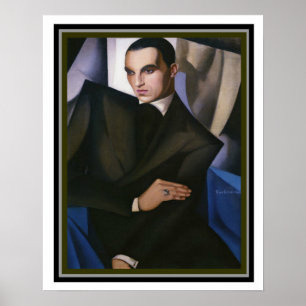 Poster Retrato do marquês Sommi, por Tamara de Lempicka,