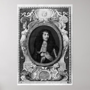 Póster Retrato do medalhão de Louis XIV