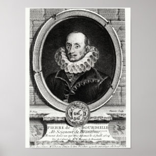 Poster Retrato do medalhão de Pierre de Bourdeille