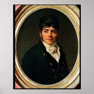 Póster retrato do medalhão do Comte Esteve, 1804