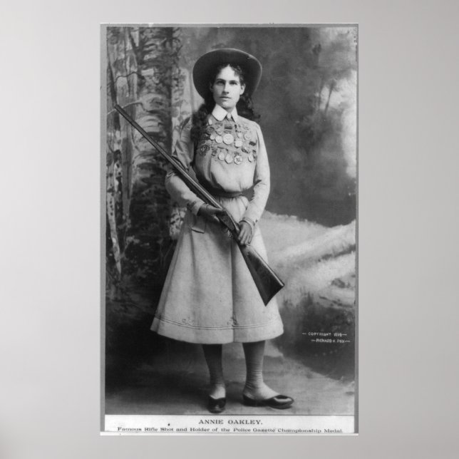 Poster Retrato do nascer Annie Oakley Phoebe Ann Mosey (Frente)
