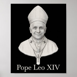 Poster Retrato do Papa Leo Xiv