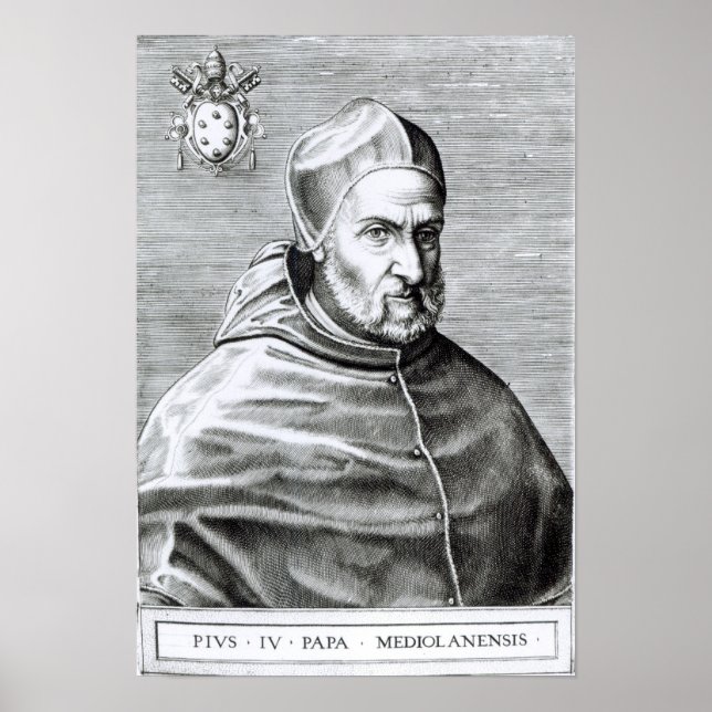 Poster Retrato do Papa Pio IV, 1559 (Frente)