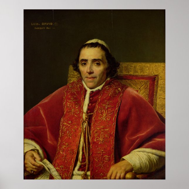 Póster Retrato do Papa Pio VII, 1805 (Frente)