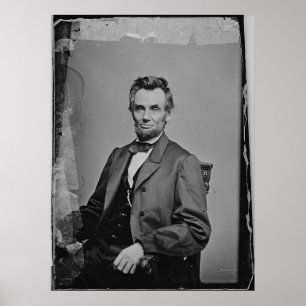 Poster Retrato do presidente Abraham Lincoln por Mathew