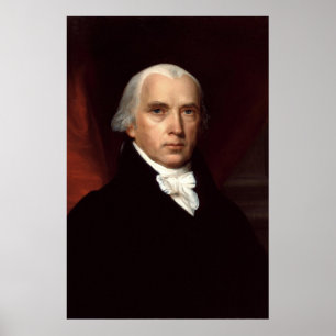 Póster Retrato do presidente James Madison por John
