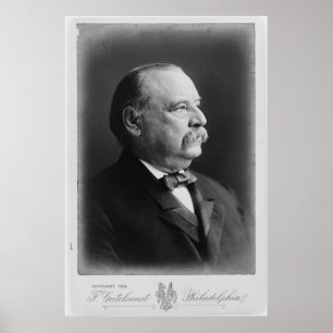 Póster Retrato do presidente Stephen Grover Cleveland