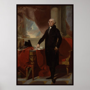 Poster Retrato do presidente Vintage de George Washington