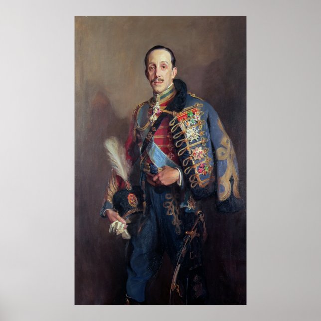 Poster Retrato do Rei Alfonso XIII da Espanha, 1927 (Frente)