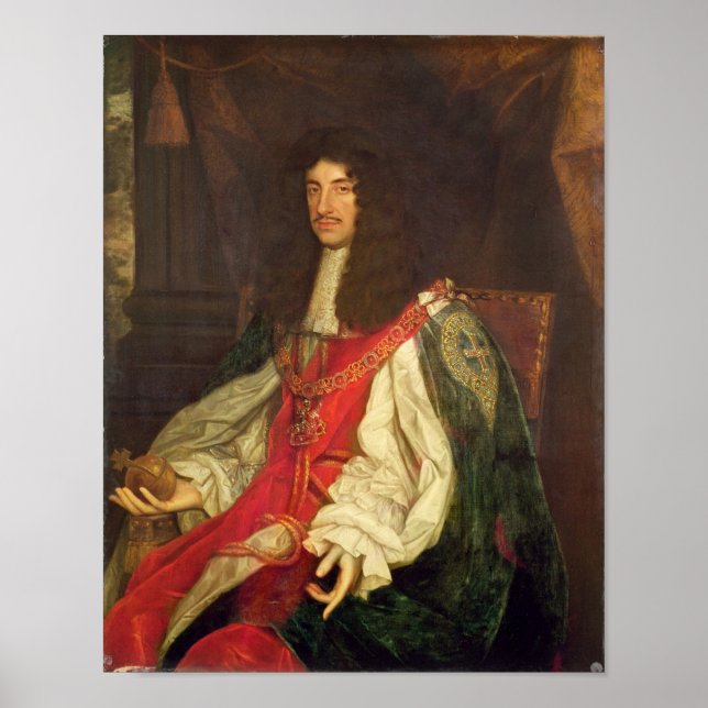Poster Retrato do Rei Carlos II, c.1660-65 (Frente)
