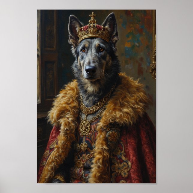 Poster Retrato do Royal Irish Wolfhound (Frente)