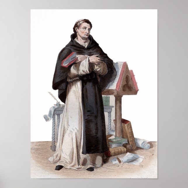 Poster Retrato do Santo Bernard de Clairvaux (Frente)