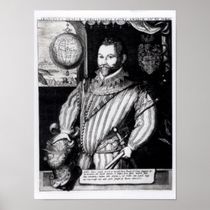 Póster Retrato do senhor Francis Drake