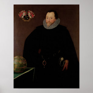 Póster Retrato do senhor Francis Drake 1591