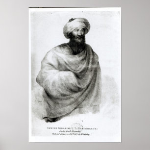 Póster Retrato do Sheikh Ibrahim, ou do Johann Ludwig