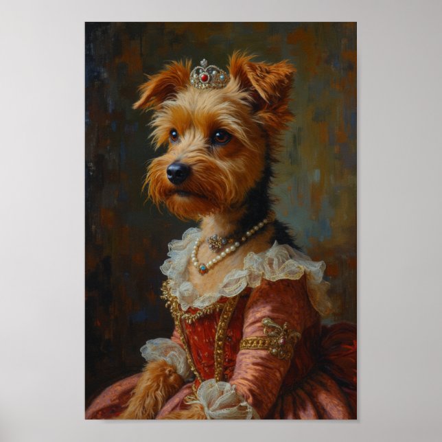 Poster Retrato do Terrier Australiano Real (Frente)