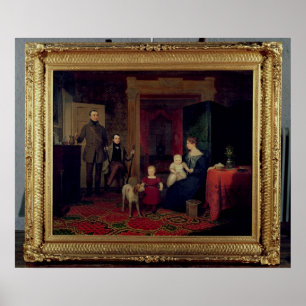 Póster Retrato do Van Cortland Família, c.1830