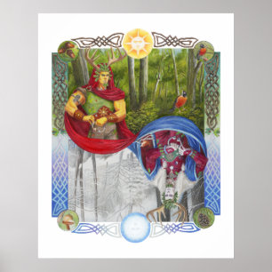 Póster Retrato dobro do rei do carvalho e do rei do