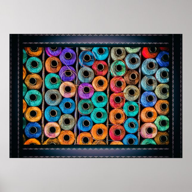 Póster Retrato dos fios de costura (Frente)
