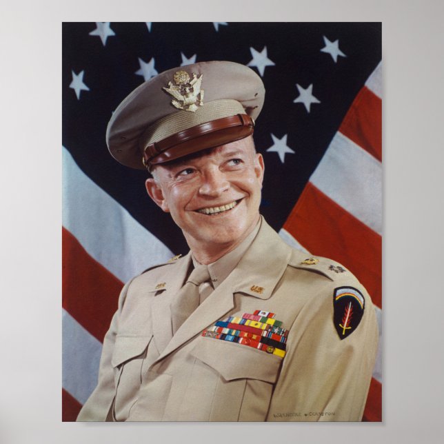 Poster Retrato Dwight D Eisenhower (Frente)