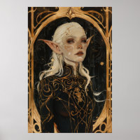 Retrato Encantador de uma Mulher Madura Elven em W