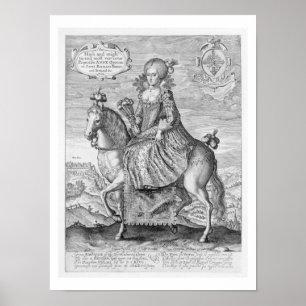 Poster Retrato Equestre de Anne da Dinamarca (1574-1619)