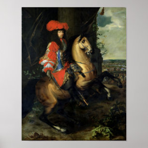 Póster Retrato equestre de Louis XIV