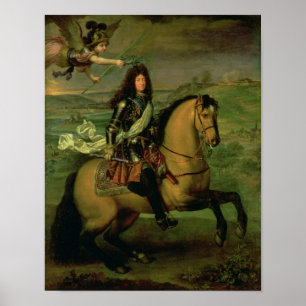 Póster Retrato equestre de Louis XIV