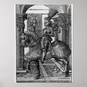 Póster Retrato equestre de Maximilian mim c.1508