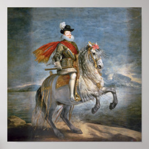 Póster Retrato equestre de Philip III c.1628-35